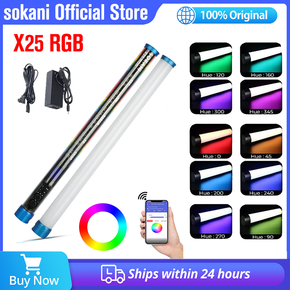 Photography Lighting Wand - Sokani X25 RGB LED Video Light