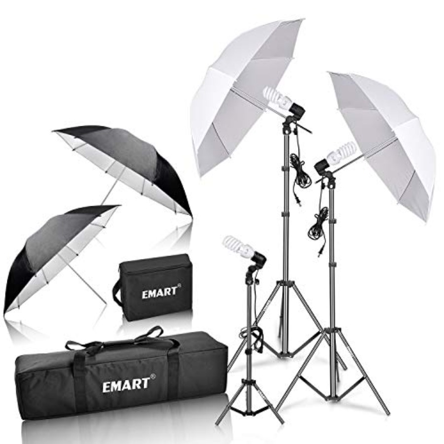 Photography Lighting With Umbrella - Umbrella Photography Lighting Kit 200/700W Bulbs