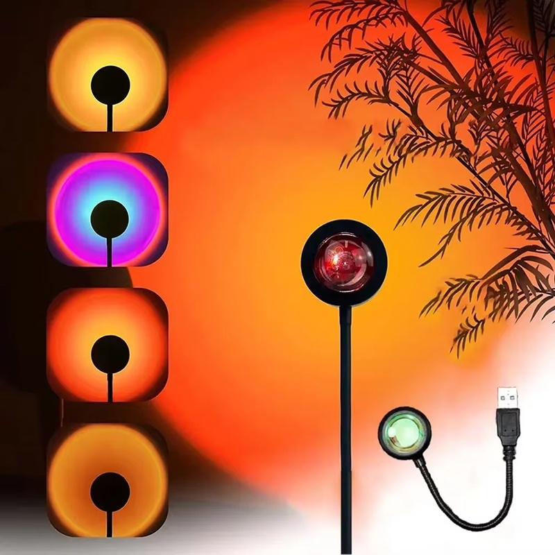 Photography Lighting Lamp - USB Charging LED Sunset Light Colorful