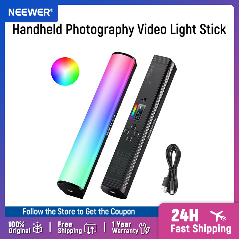 Photography Lighting Wand - NEEWER RGB Light Wand with APP
