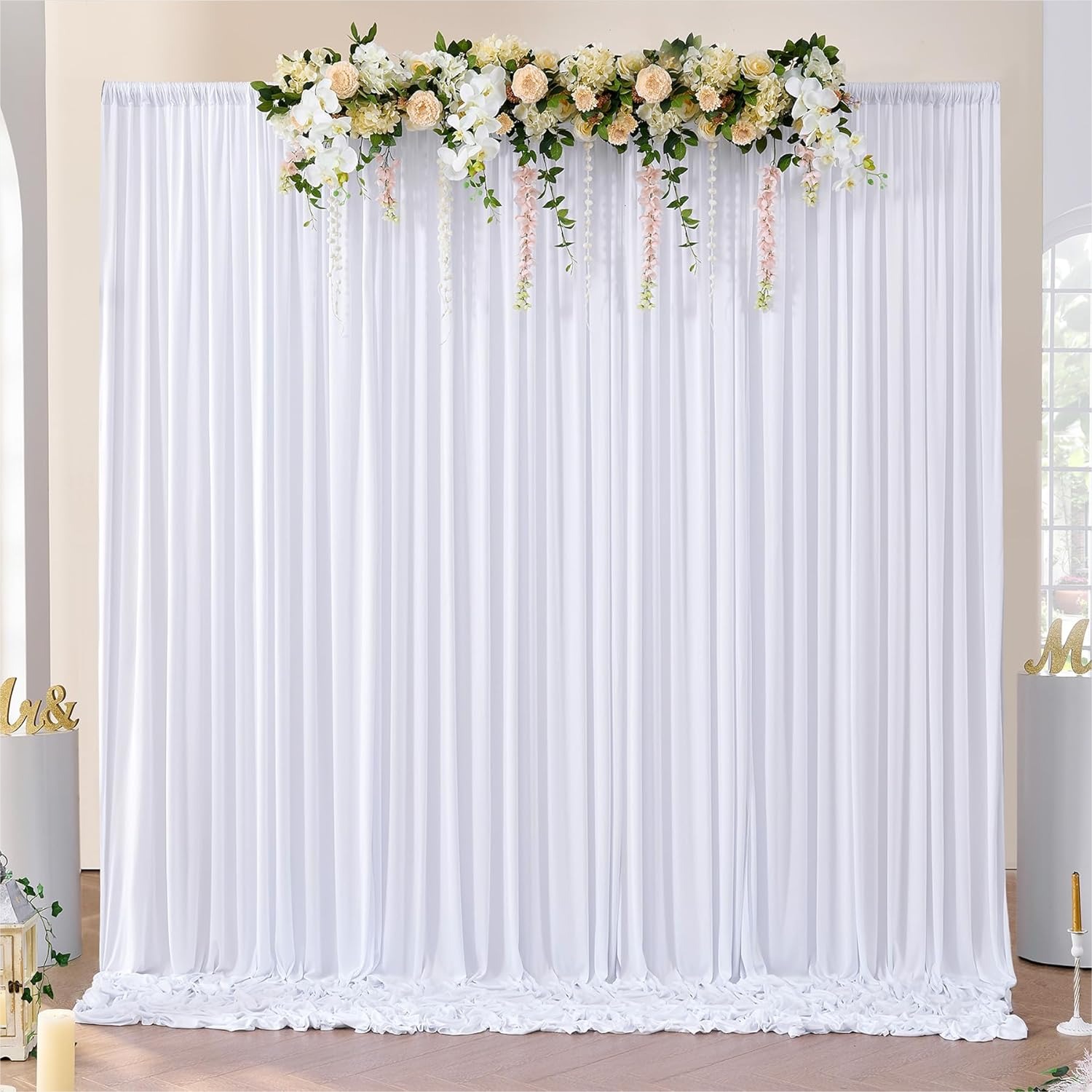 Photography Lighting Products - White Backdrop Curtains 10x10 ft for