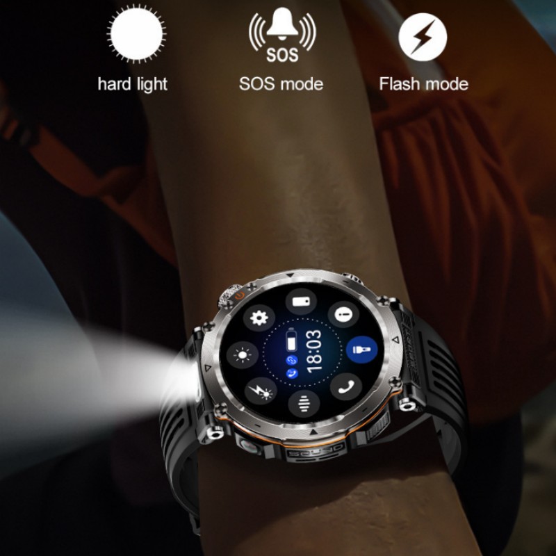 Flashlight Smart Watch Men BT  - Photography Lighting Assistant avis et prix