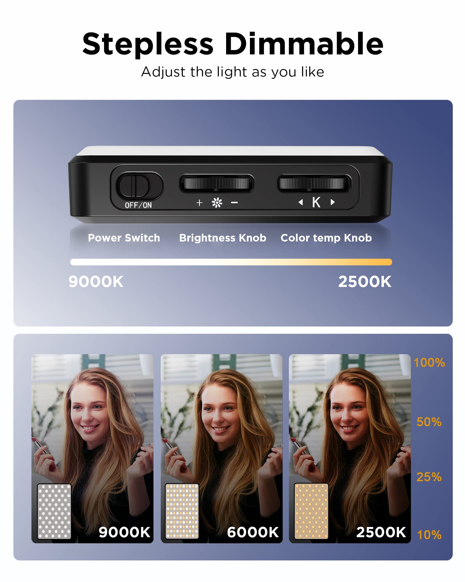 LED Selfie Light 3000Mah 120 L - Photography Lighting Wand avis et prix