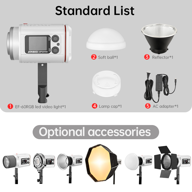 JINBEI EF-60RGB Portable Ultra - Good Lighting In Photography avis et prix