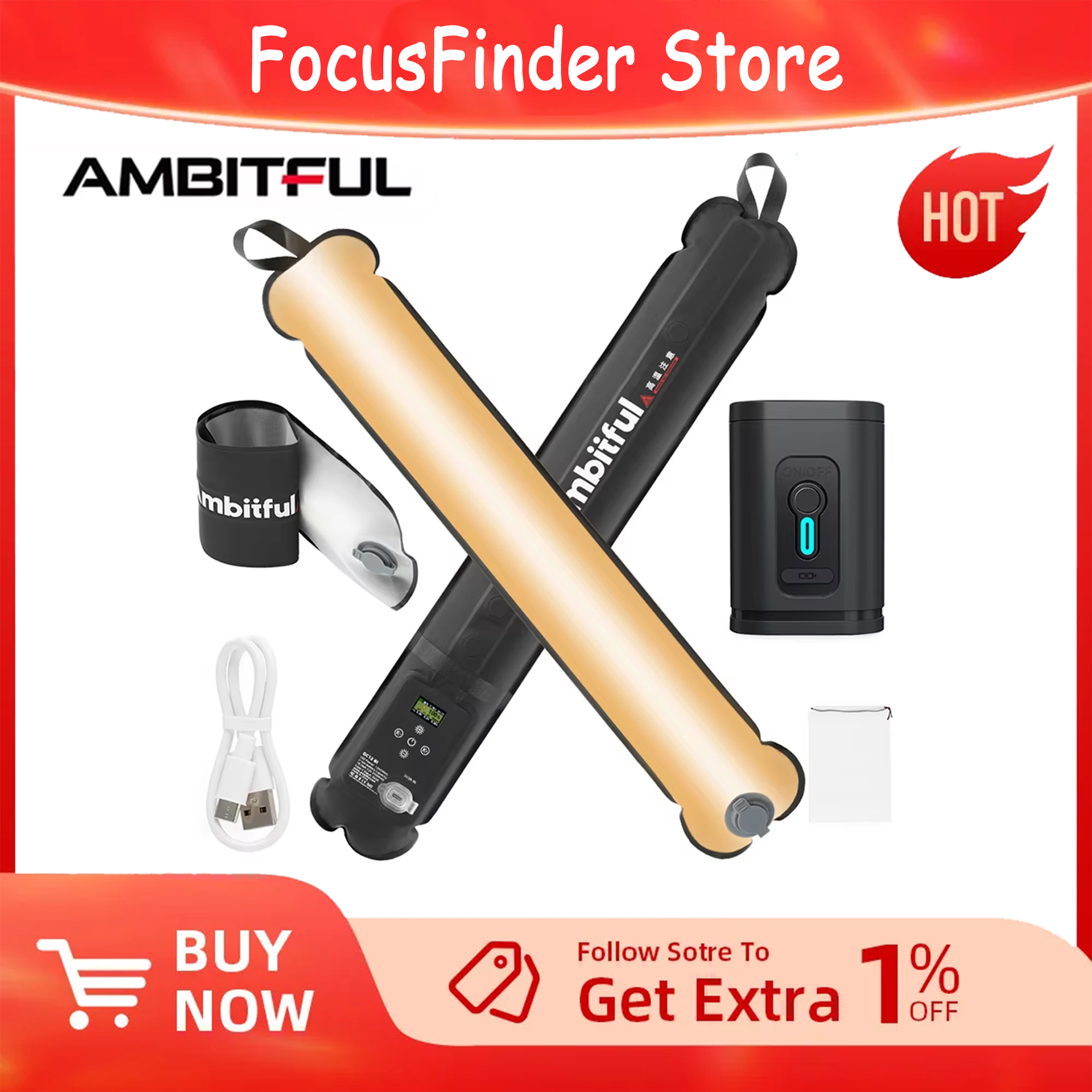 Ambitful GC12 Gold Crow Air In - Photography Lighting Wand avis et prix