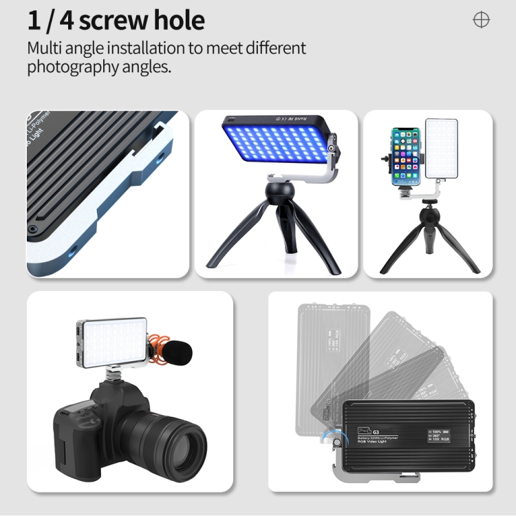 Pixel G3 Flat Panel RGB Fill L - Photography Lighting Lamp avis et prix