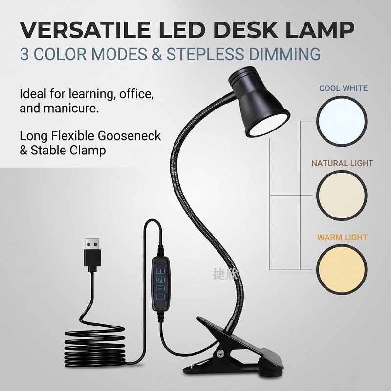 LED clip desk lamp eye protect - Photography Lighting Learning avis et prix