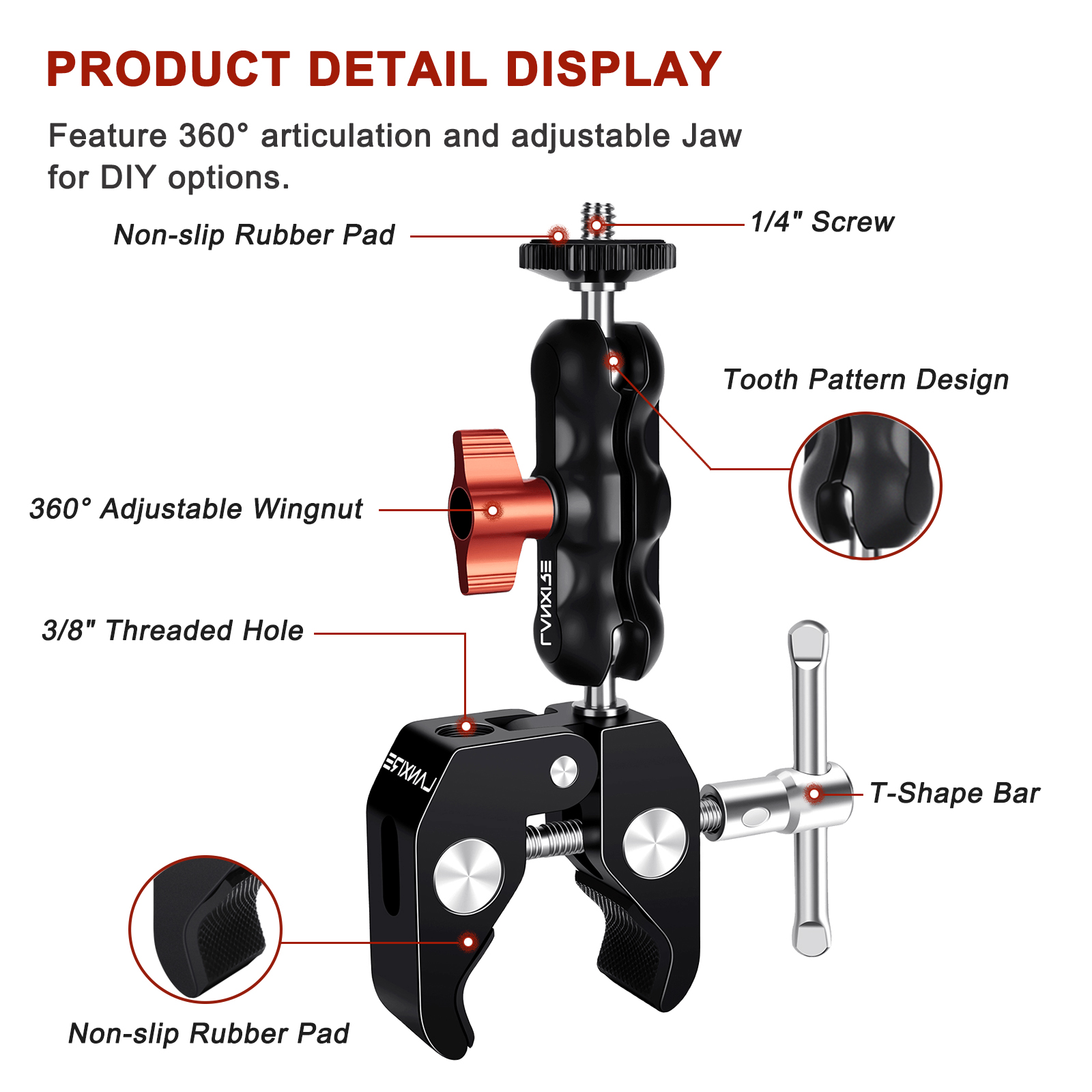 Lanxire Super Clamp Camera Mou - Photography Lighting Rig avis et prix