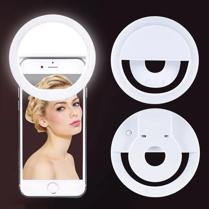 USB Rechargeable LED Selfie Ri - Photography Lighting Spotlight avis et prix
