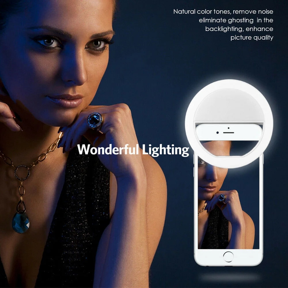 USB Rechargeable LED Selfie Ri - Photography Lighting Spotlight avis et prix