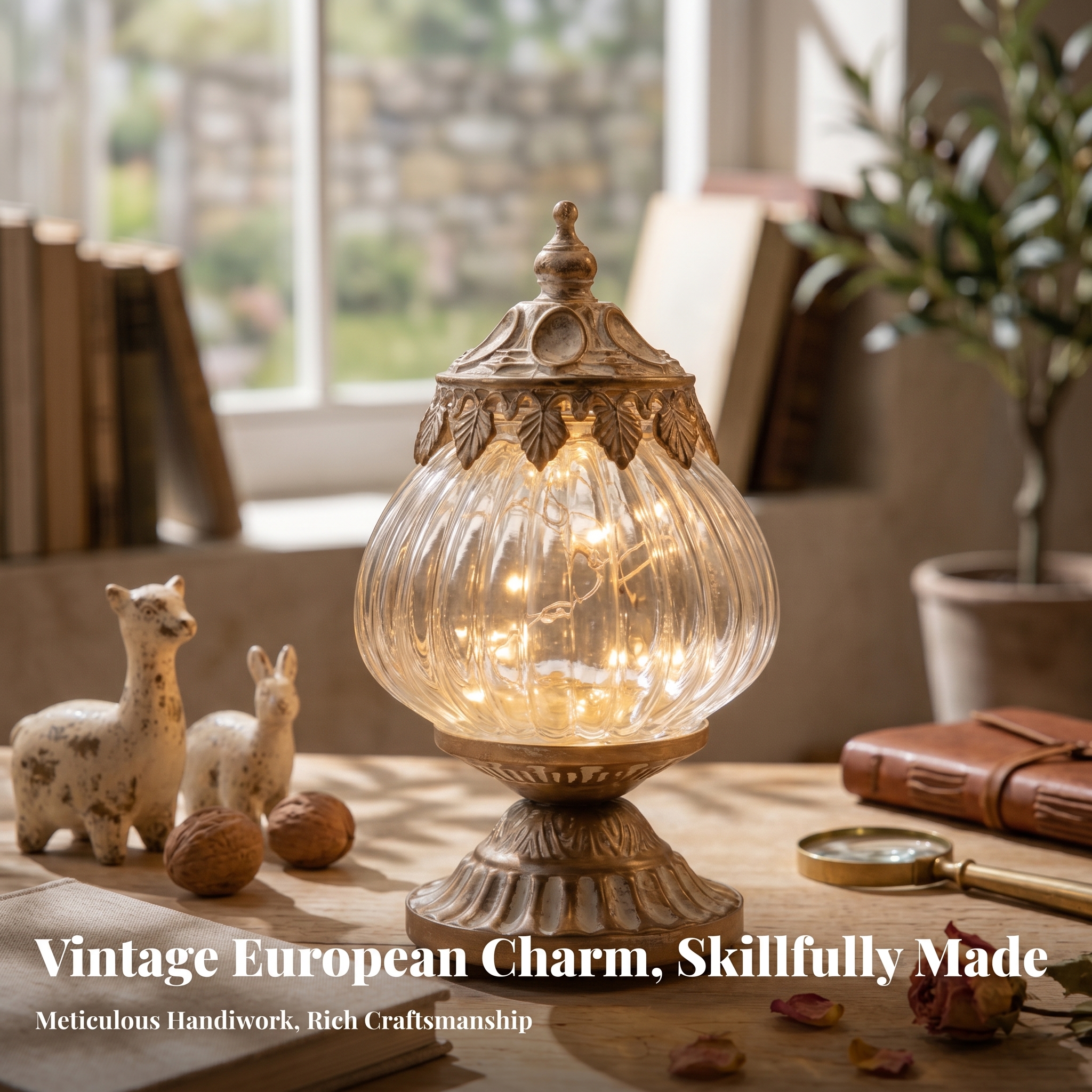 Vintage Ribbed Glass Lantern O - Photography Lighting Lamp avis et prix