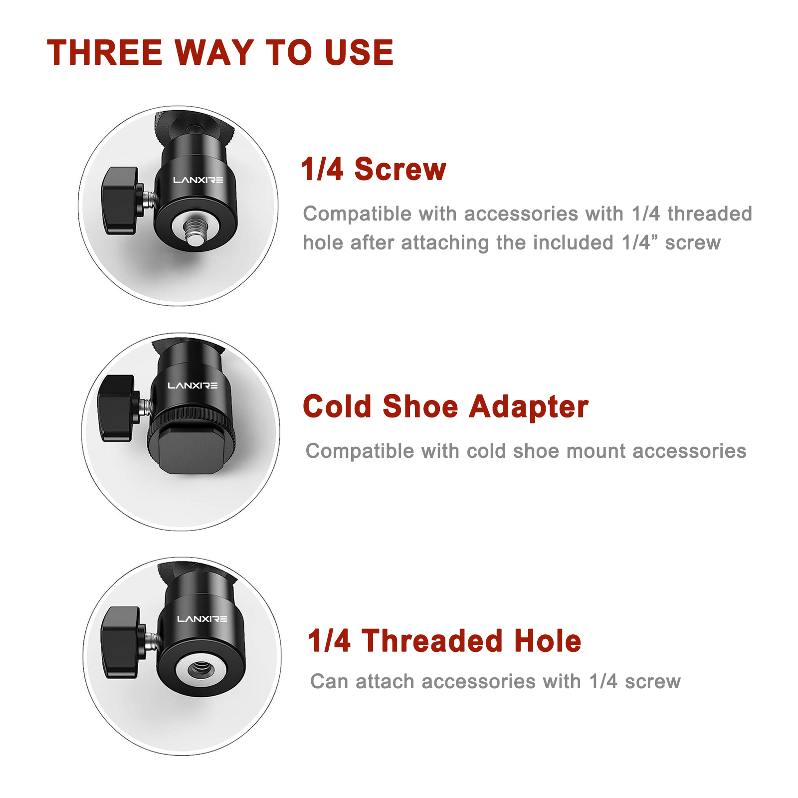 Lanxire Mini Ball Head Cold Sh - Photography Lighting Rig avis et prix