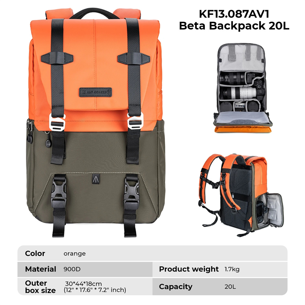 K&F CONCEPT Camera Backpack Tr - Photography Lighting Bag avis et prix