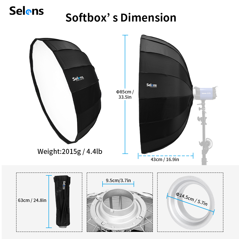 Selens 85cm Umbrella Radar Sof - Photography Lighting With Umbrella avis et prix