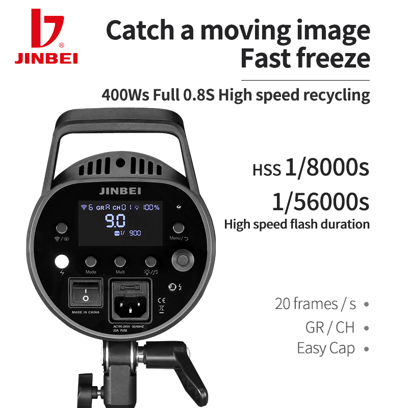 JINBEI MSN 400PRO 400WS GN66 1 - Good Lighting In Photography avis et prix