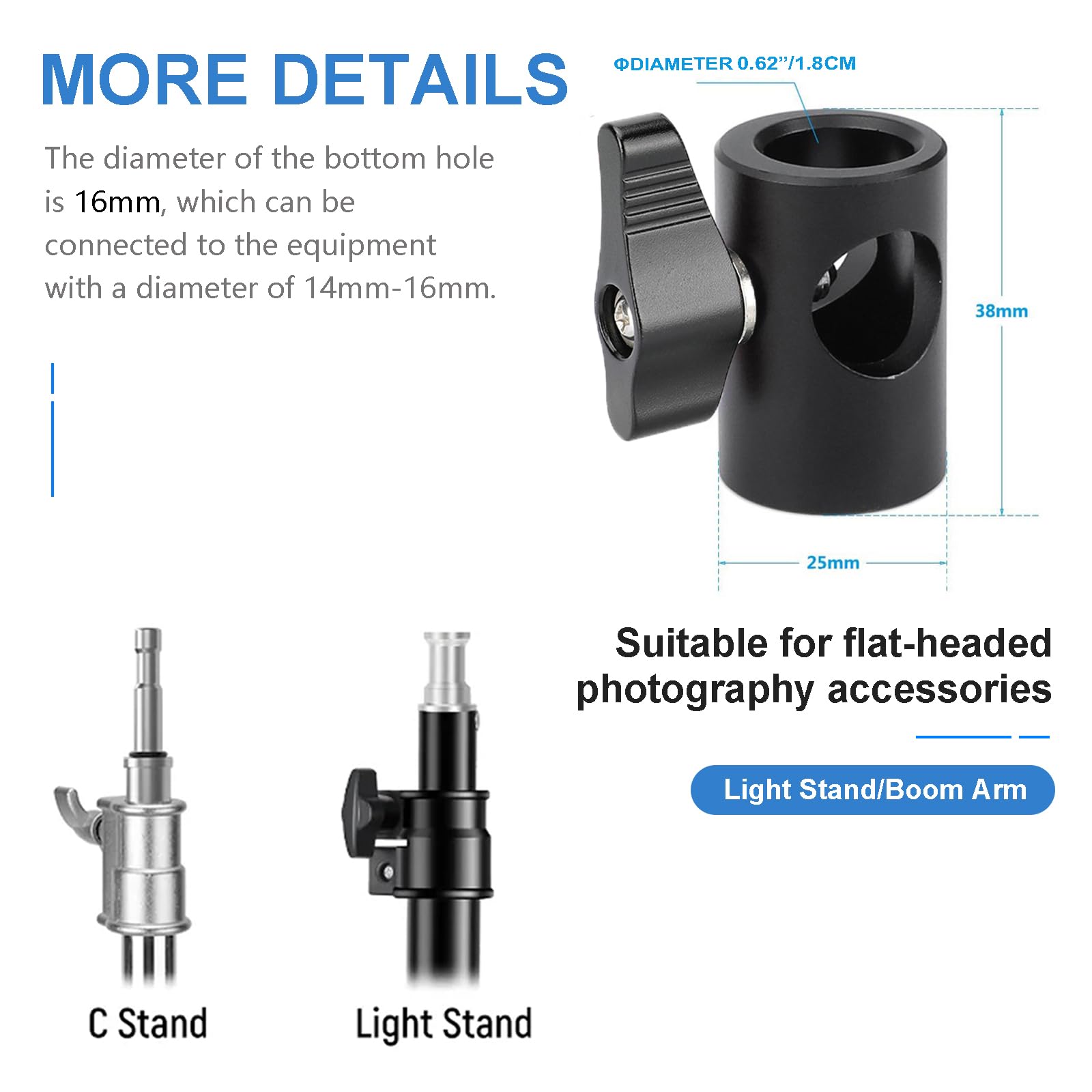 Lanxire 2Pcs 16mm Light Stand  - Photography Lighting Rig avis et prix