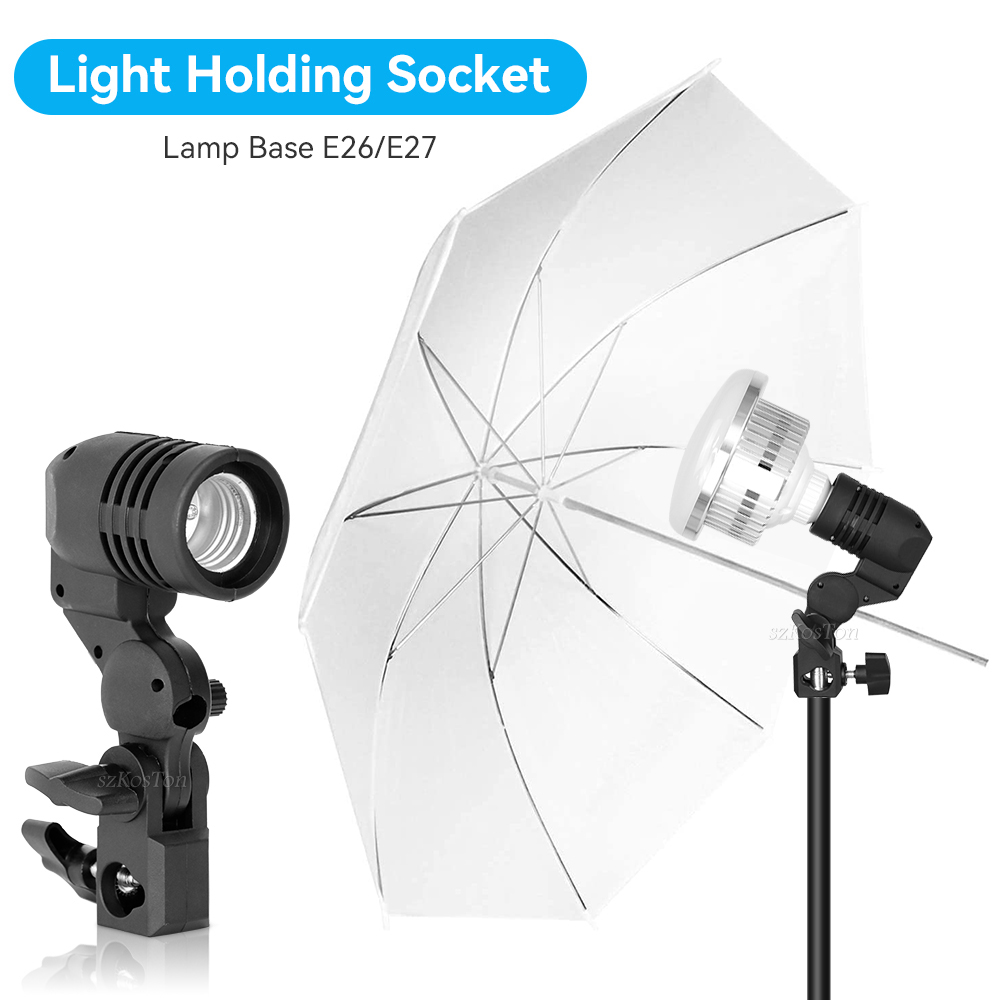 2PCS/1PC E27 Single Head Bulb  - Photography Lighting With Umbrella avis et prix