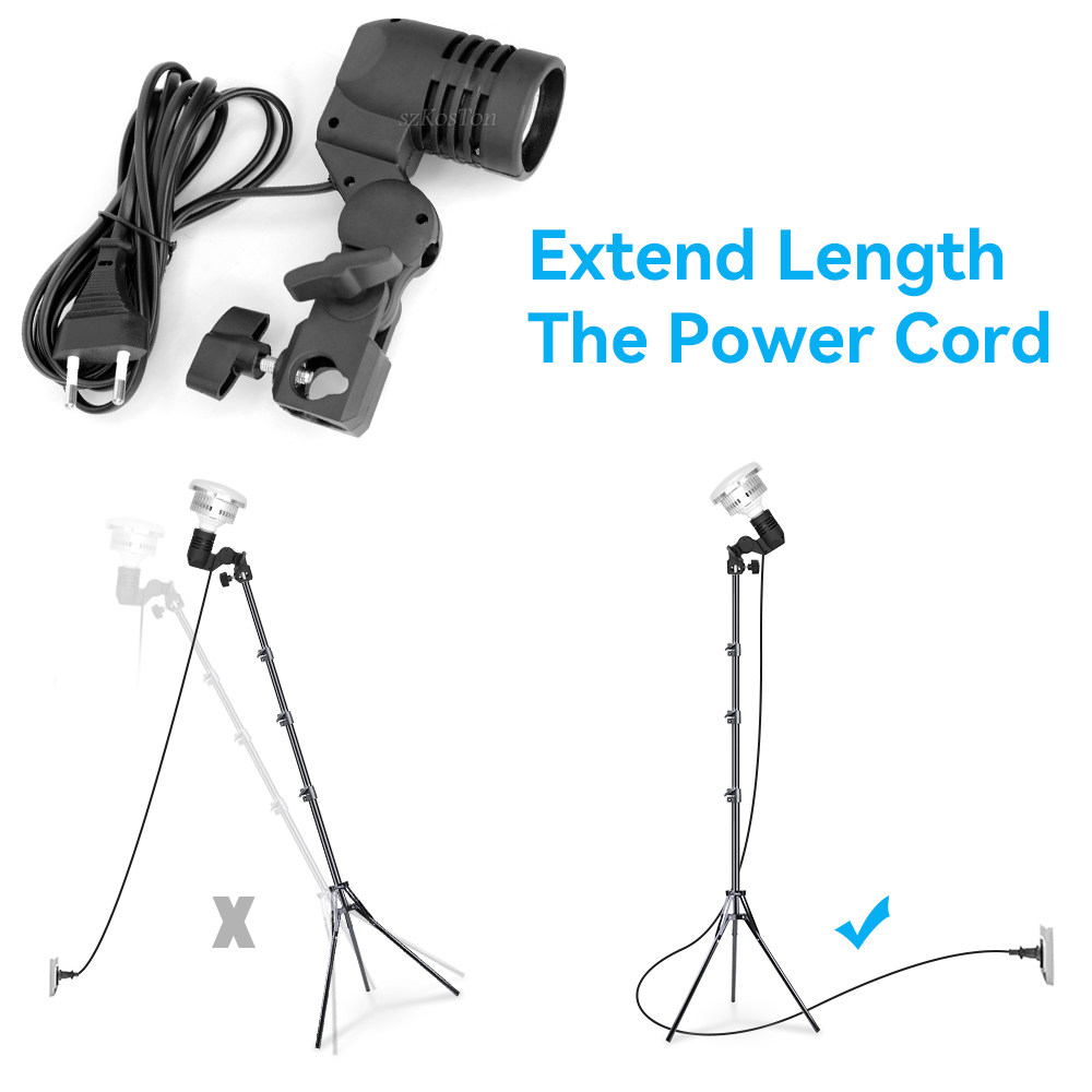 2PCS/1PC E27 Single Head Bulb  - Photography Lighting With Umbrella avis et prix