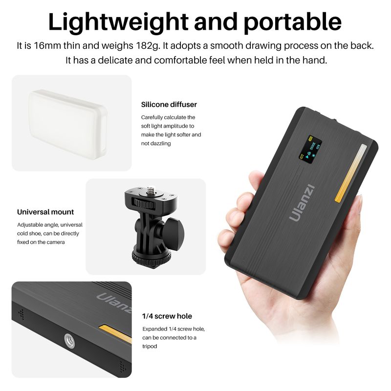 Ulanzi VL200 Soft Bi-Color LED - Video Light Panel Led avis et prix