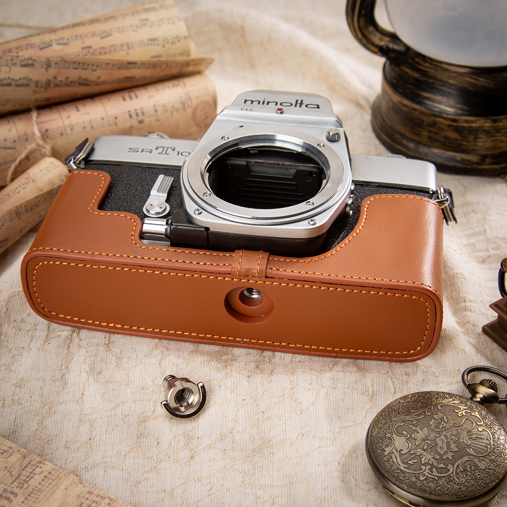 Genuine Leather Camera Half Ca - Photography Lighting Bag avis et prix