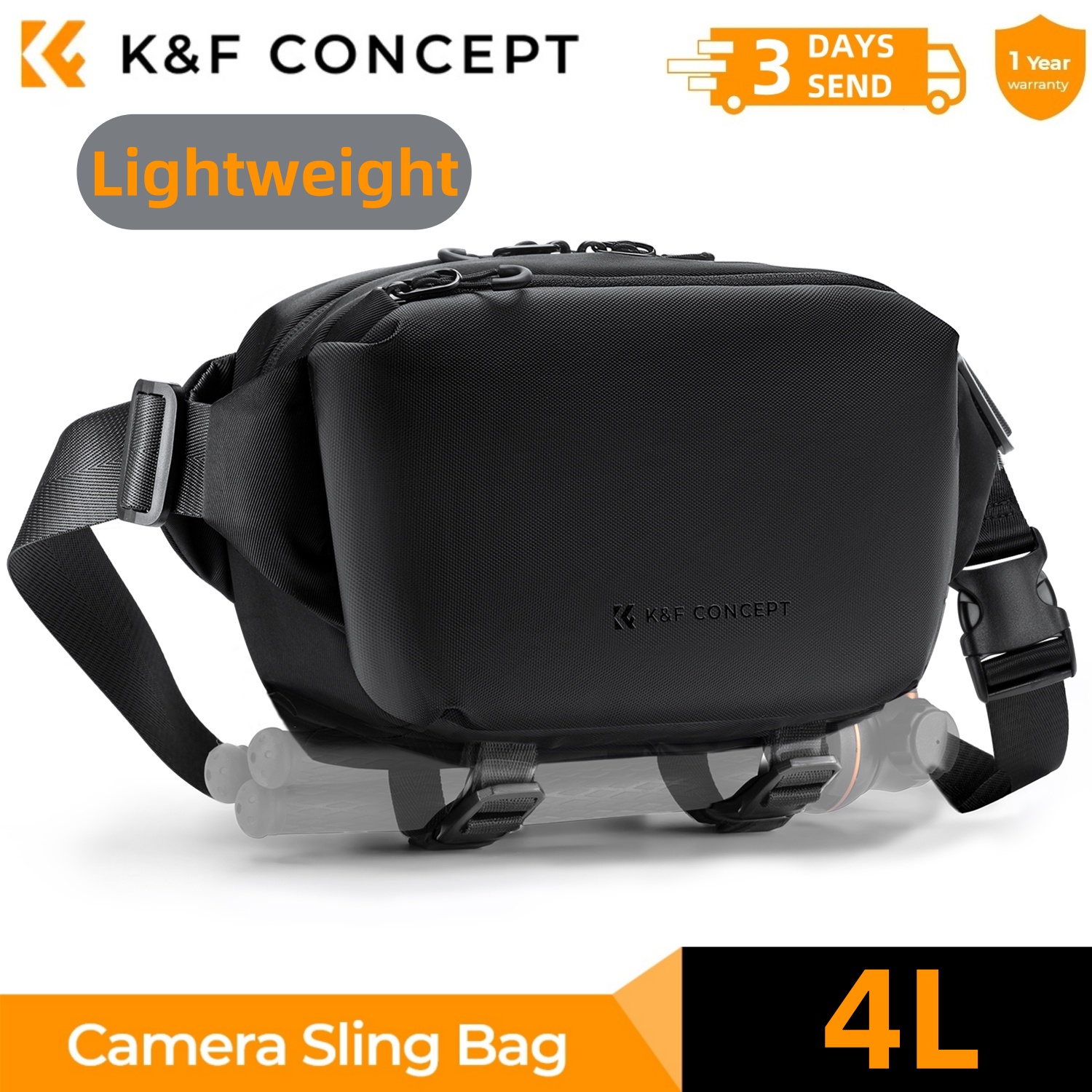 K&F CONCEPT 4L Camera Sling Ba - Photography Lighting Bag avis et prix