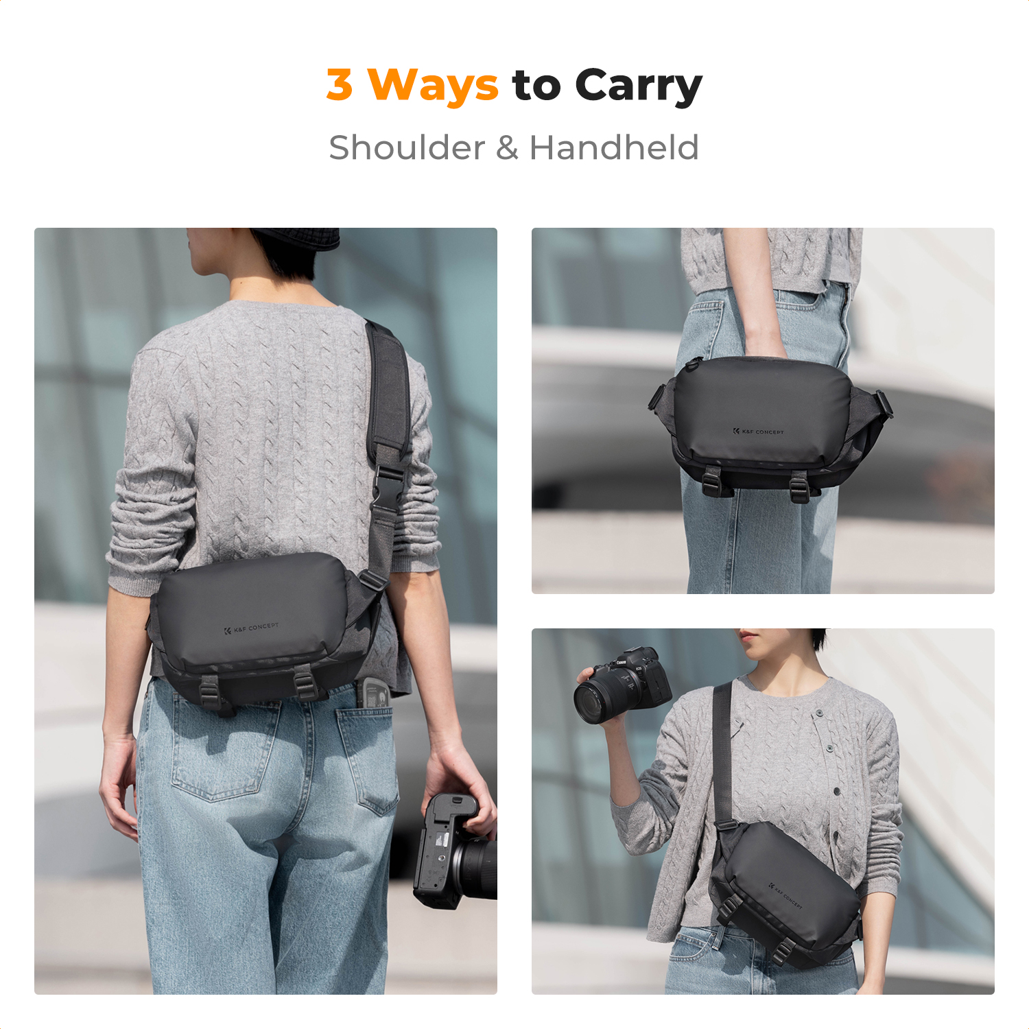 K&F CONCEPT 4L Camera Sling Ba - Photography Lighting Bag avis et prix
