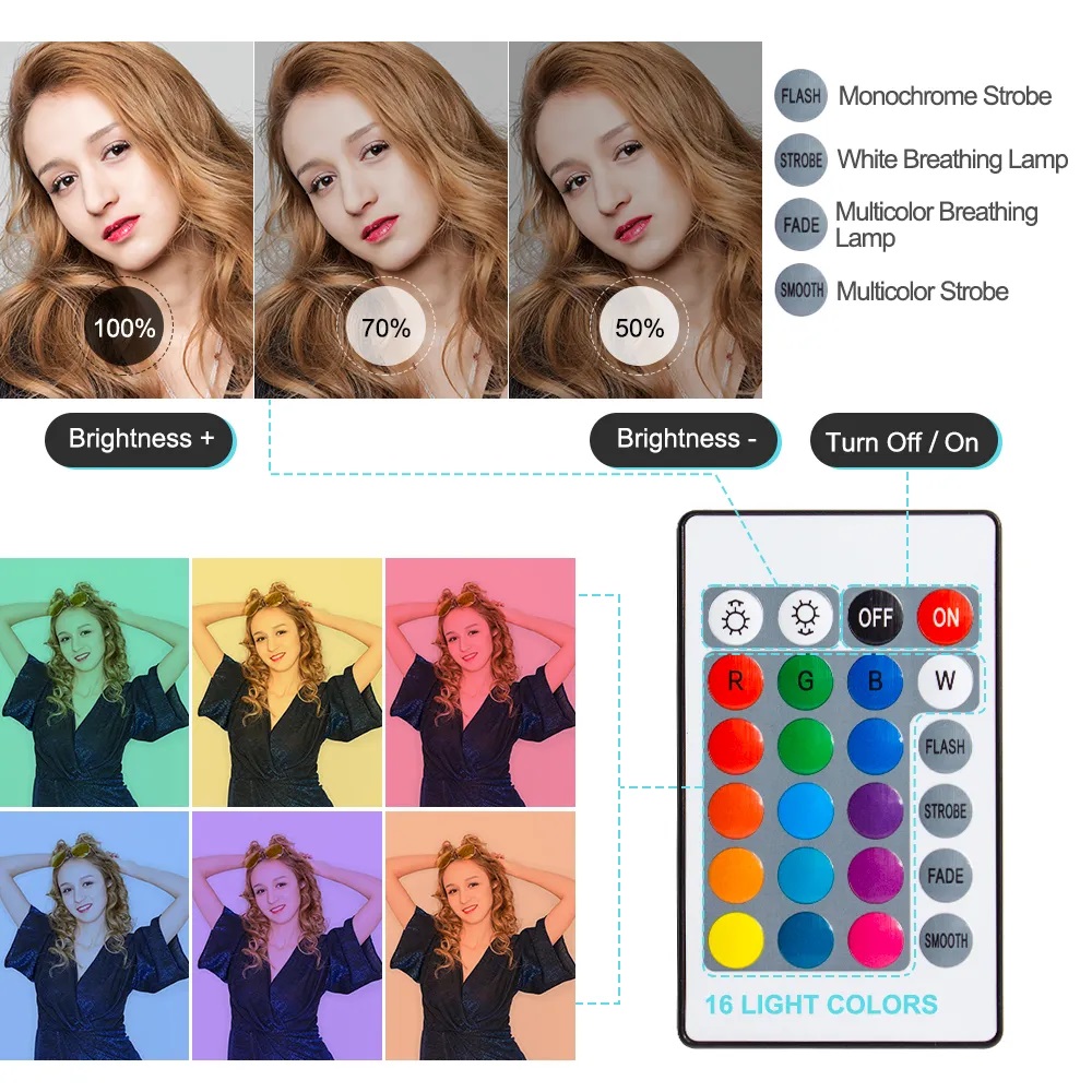 10 Inch RGB Ring Light With Re - Photography Lighting Wand avis et prix