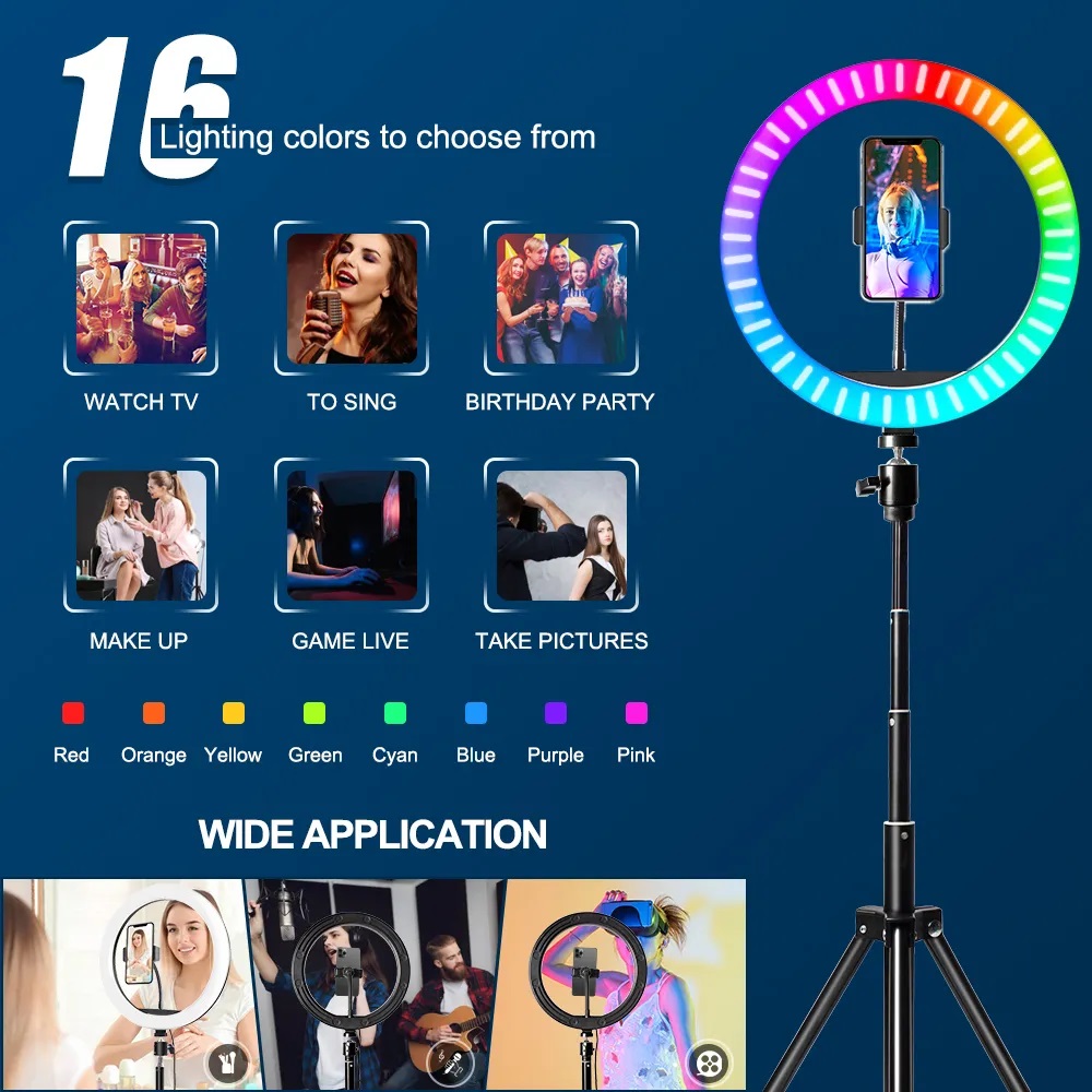 10 Inch RGB Ring Light With Re - Photography Lighting Wand avis et prix