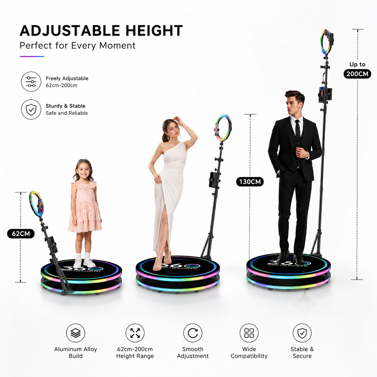 360 Photo Booth Machine with R - Photography Lighting Kit Rental avis et prix