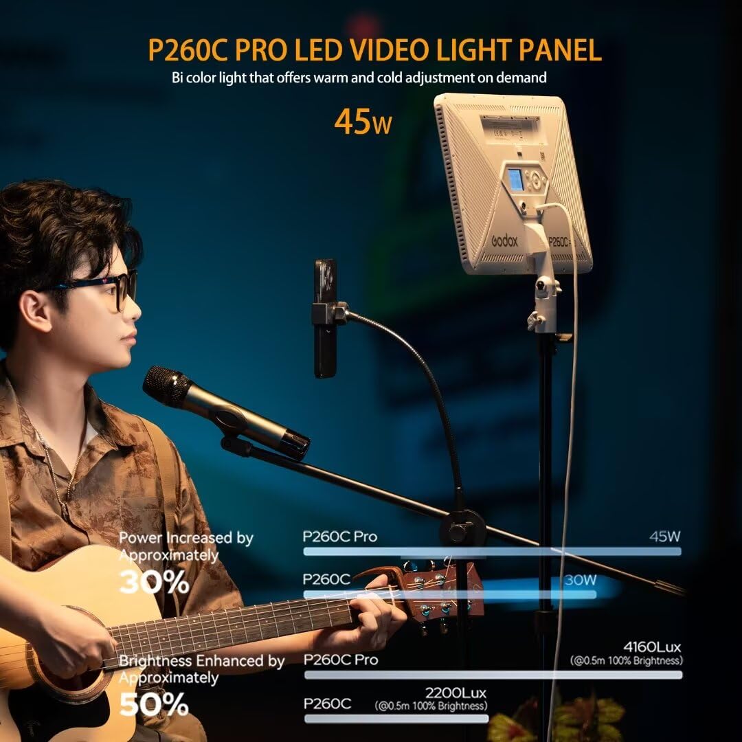 Godox P260C Pro LED Video Ligh - Video Light Panel Led avis et prix