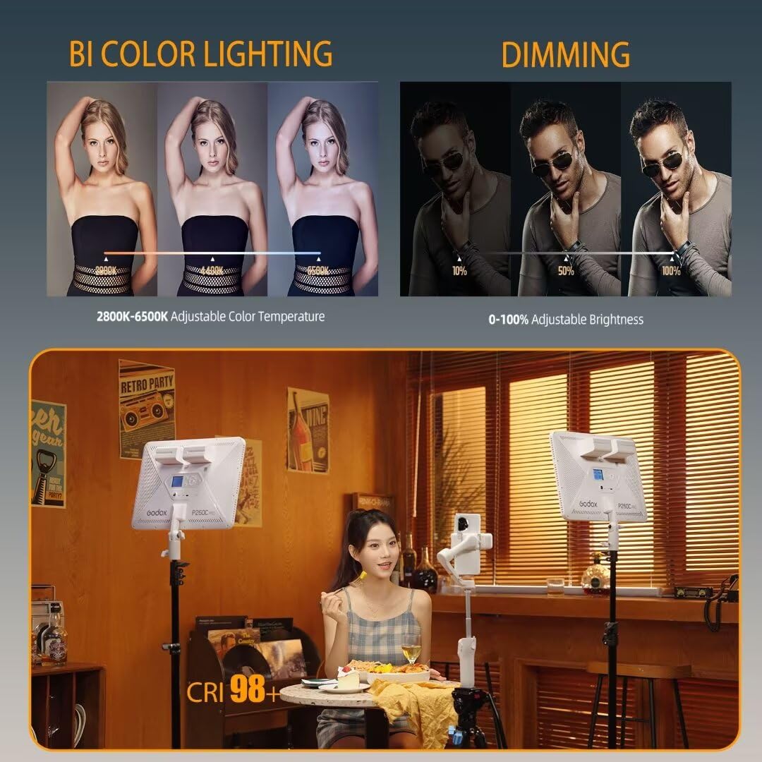 Godox P260C Pro LED Video Ligh - Video Light Panel Led avis et prix
