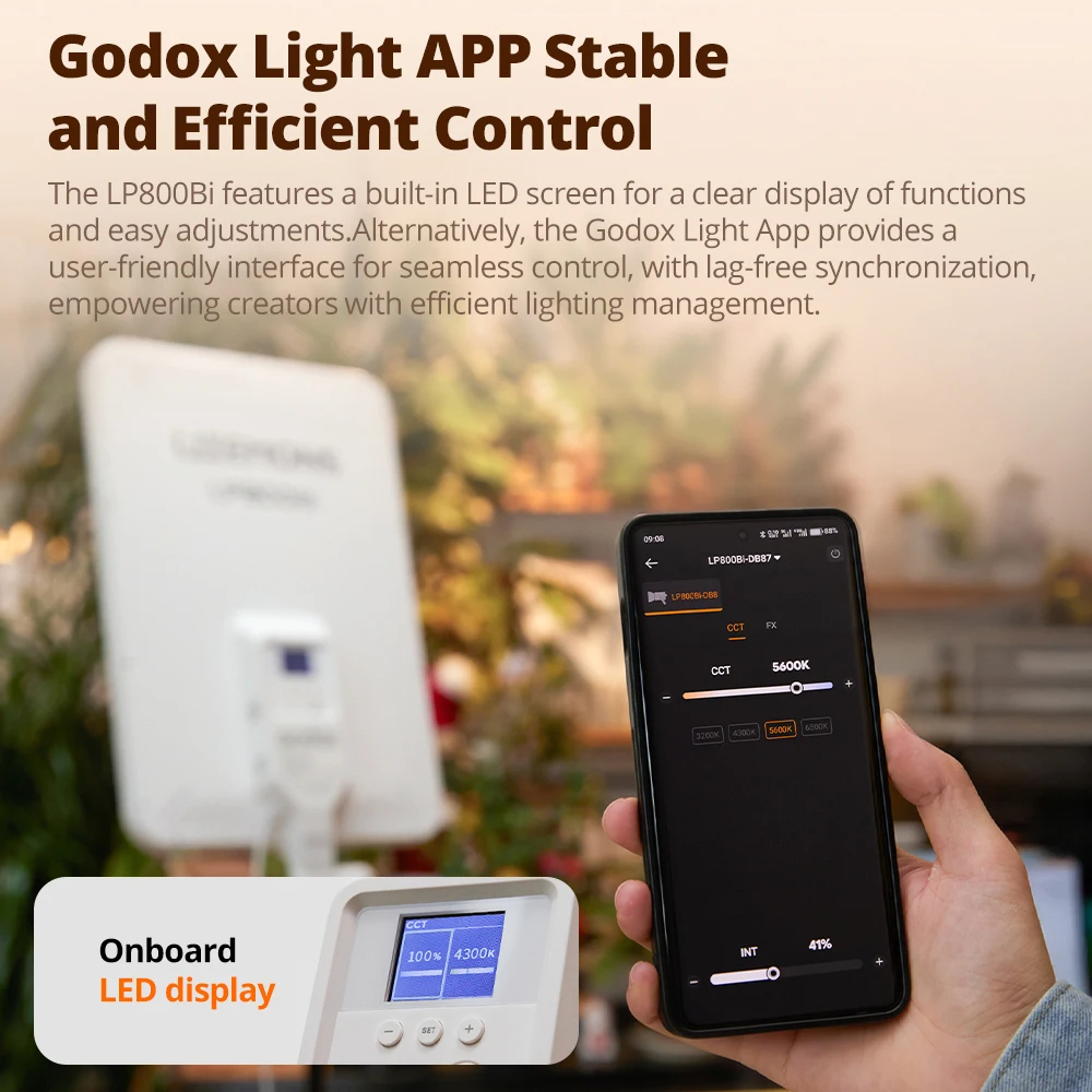 Godox LP800Bi 2800-6500K Bi-Co - Video Light Panel Led avis et prix