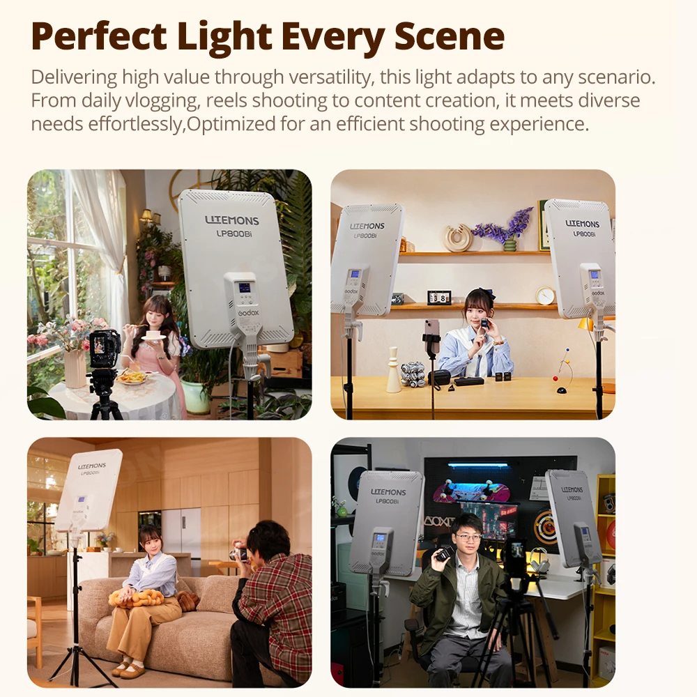 Godox LP800Bi 2800-6500K Bi-Co - Video Light Panel Led avis et prix