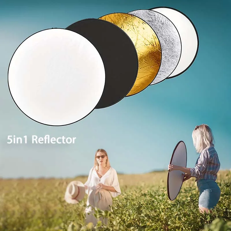 1pc Portable five in one refle - Reflector Disc Silver avis et prix