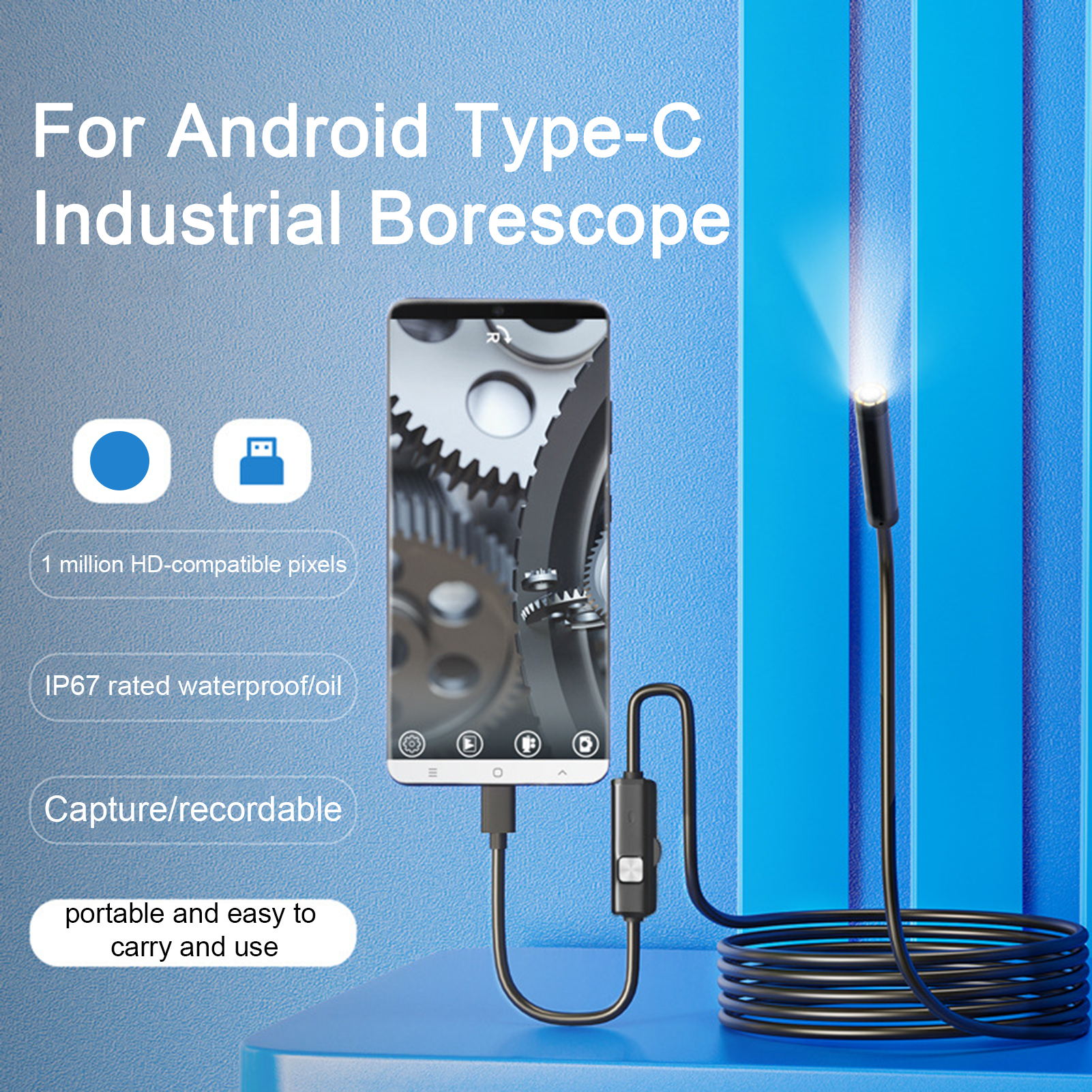 Type-c 5.5/7mm Endoscope Scope - Photography Lighting Products avis et prix