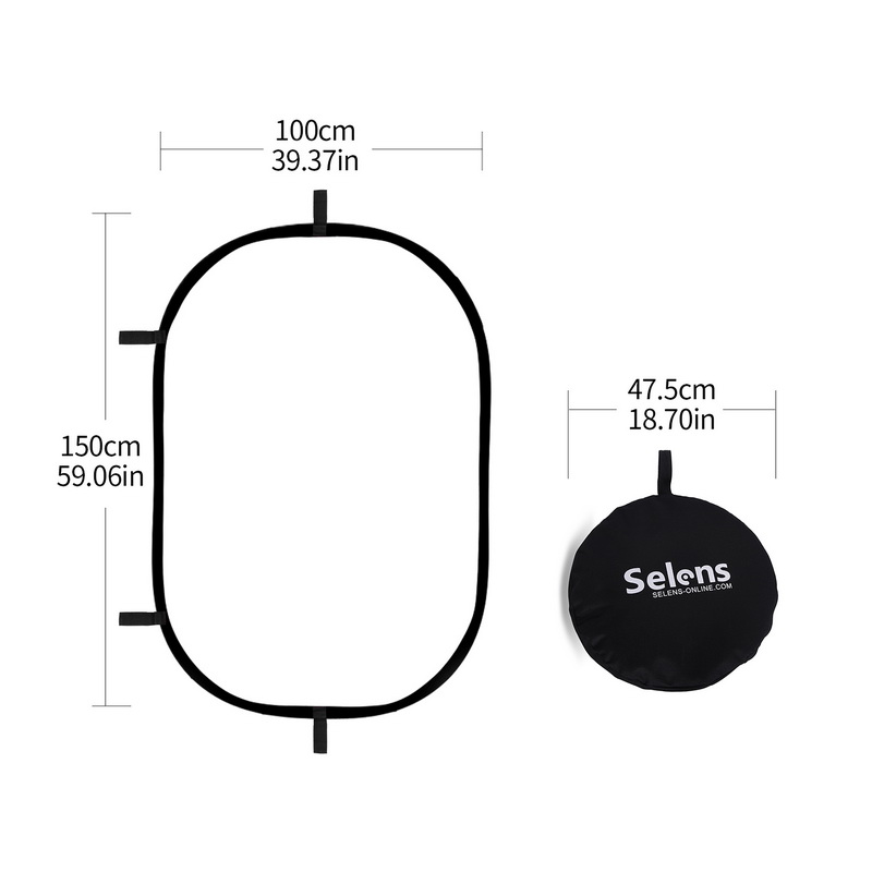 100X150CM Foldable Oval Reflec - Photography Lighting Bag avis et prix